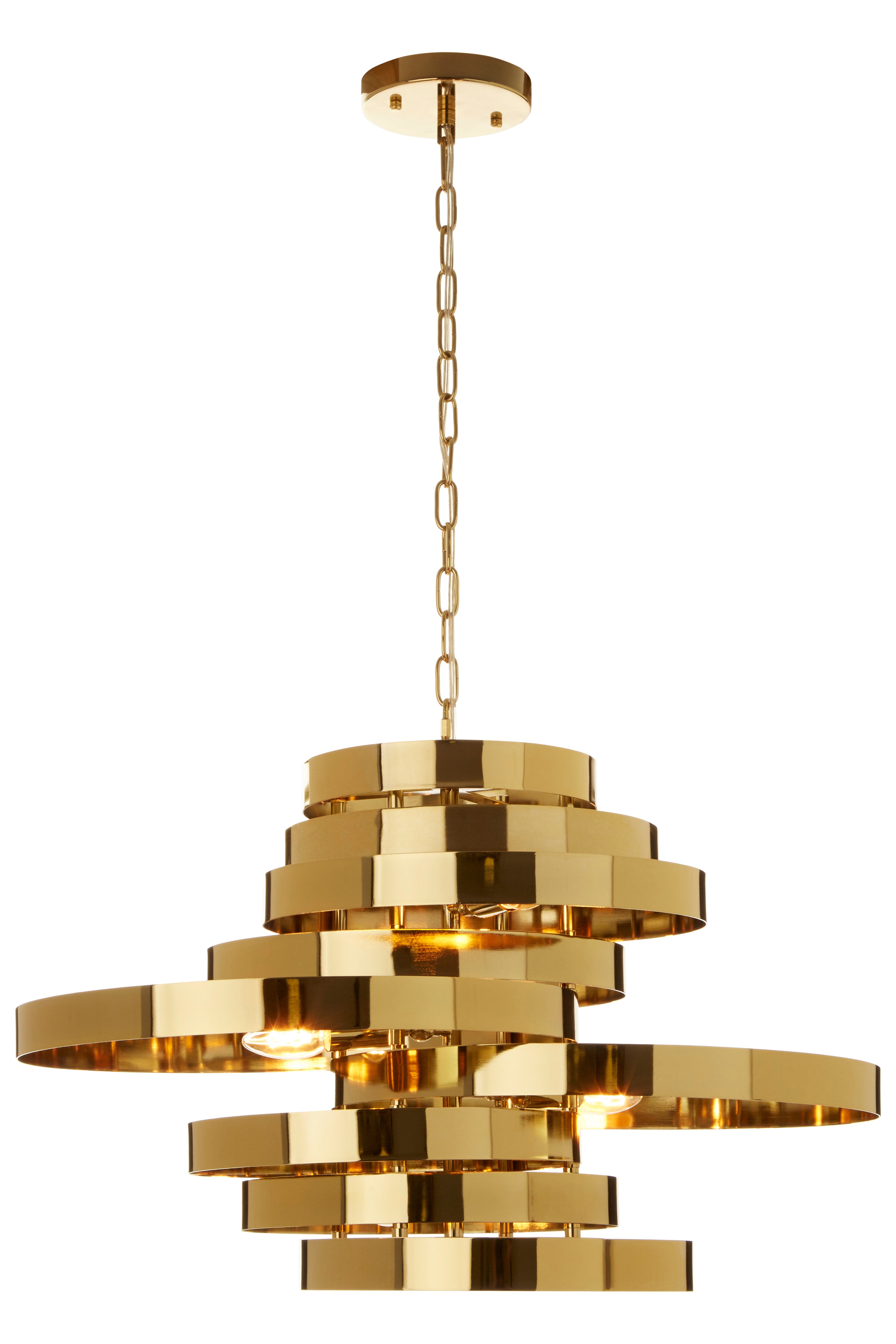 Loma 5 Bulb Gold Finish Pendant Lamp